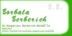 borbala berberich business card